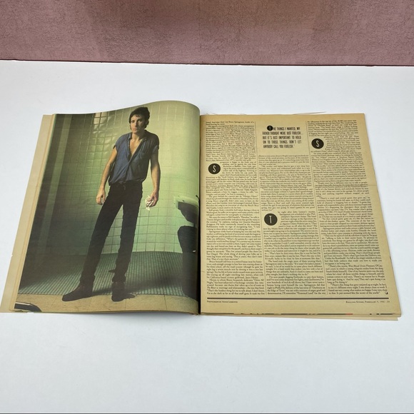 Vintage Rolling Stone Magazine Bruce Springsteen February 5, 1981 Music Rock - Picture 3 of 5